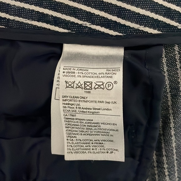 Banana Republic Sloan crop pant 0P blue with white stripes - Picture 3 of 6